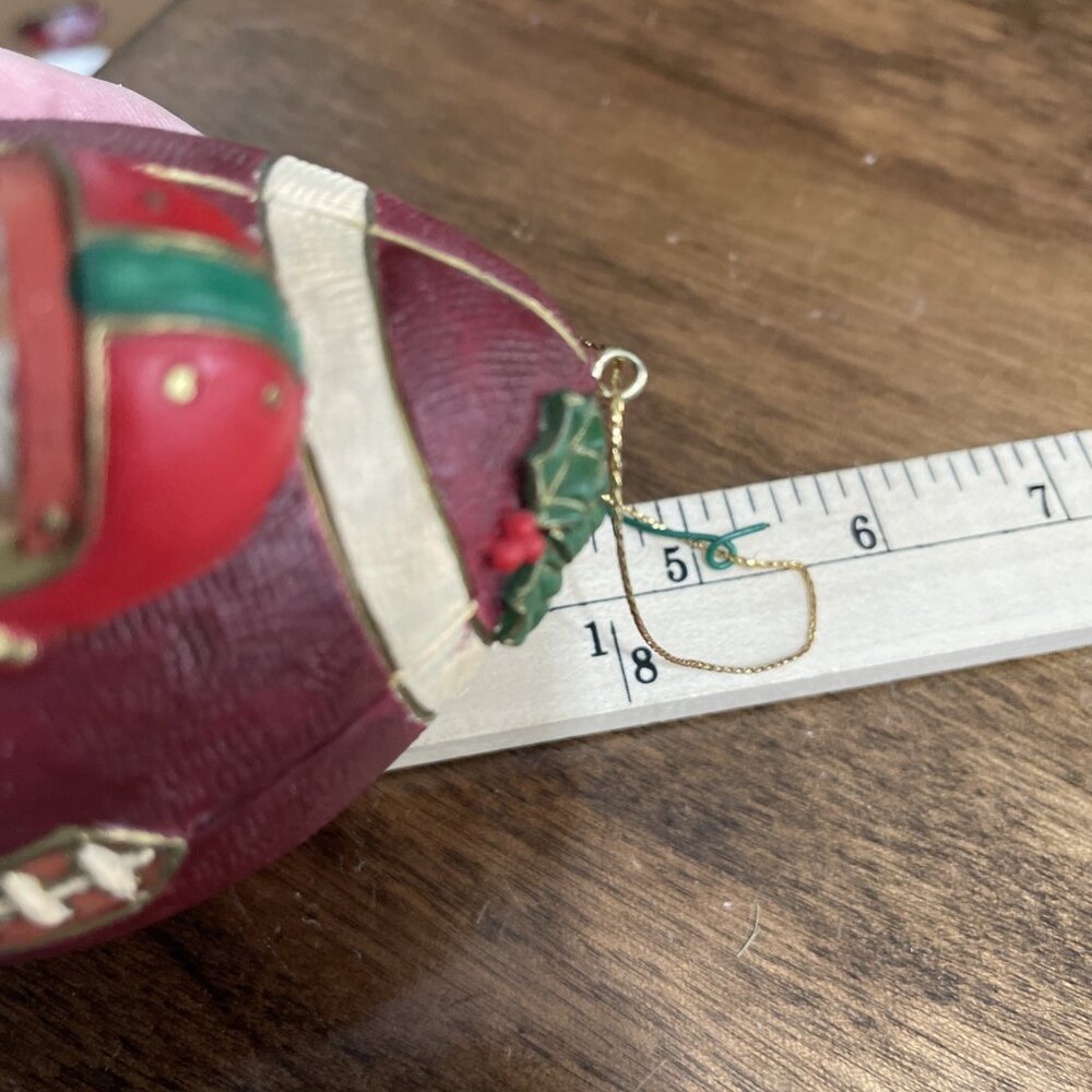 3 Santa Claus Christmas Ornaments, Sports Themed Basketball, Football Read‎ - Picture 11 of 11